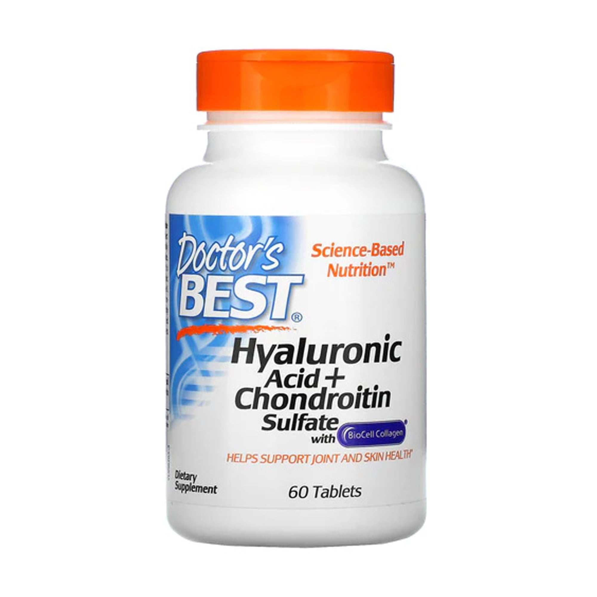 Гіалуронова кислота із сульфатом хондроїтину Doctor's Best Hyaluronic Acid 100 мг, 60 таблеток
