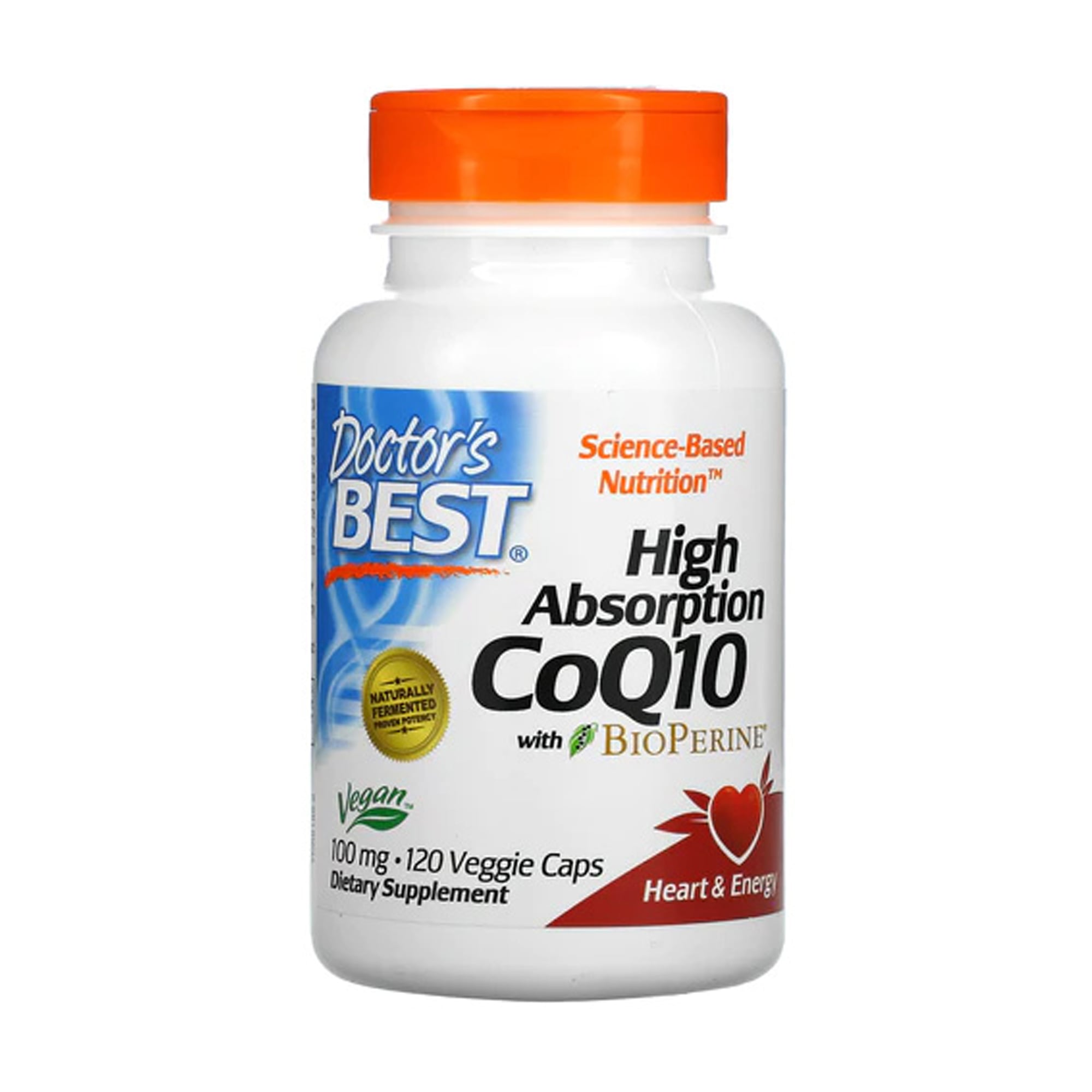 Коензим Q10 Doctor's Best High Absorption CoQ10, 100 мг, 120 веганських капсул