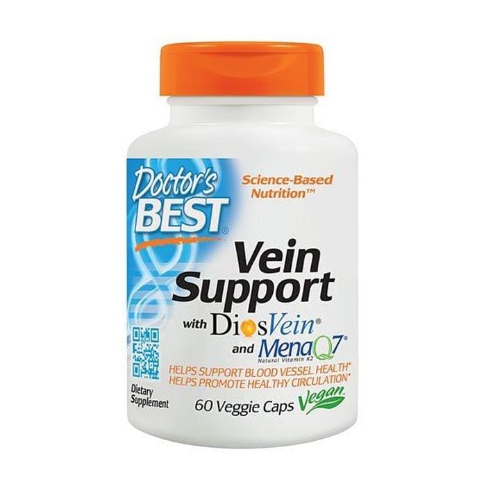 Підтримка вен Doctor's Best Vein Support With DiosVein And MenaQ7, 60 капсул